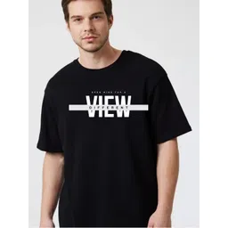Fashnobic Men Dry Fit Typography Printed Round Neck Cotton Oversized T-shirt-picture-17