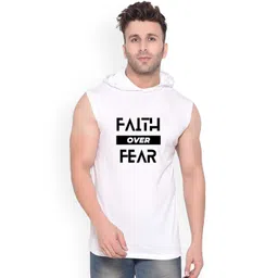 Fashnobic Men Faith Over Fear Printed Hooded Neck Gym Vests-picture-38