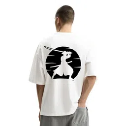 Fashnobic Men Graphic Printed Round Neck Cotton Oversized T-shirt-picture-28