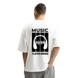 Fashnobic Men Graphic Printed Round Neck Cotton Oversized T-shirt-picture-38