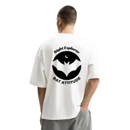 Fashnobic Men Graphic Printed Round Neck Cotton Oversized T-shirt-picture-32