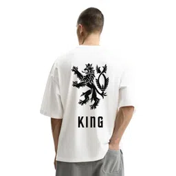 Fashnobic Men Graphic Printed Round Neck Cotton Oversized T-shirt-picture-12