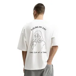 Fashnobic Men Graphic Printed Round Neck Cotton Oversized T-shirt-picture-28