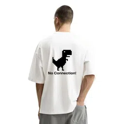 Fashnobic Men Graphic Printed Round Neck Cotton Oversized T-shirt-picture-30