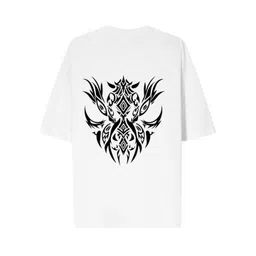 Fashnobic Men Graphic Printed Round Neck Cotton Oversized T-shirt image 3