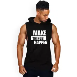 Fashnobic Men Make Things Happen Printed Hooded Neck Gym Vest FB/103_Print-276_gym_vest-picture-20