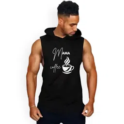 Fashnobic Men mamaa Needs Coffee Printed Hooded-Neck Gym Vests FB/103_Print-189_gym_vest-picture-15