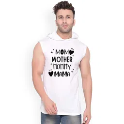 Fashnobic Men Mom Mother Printed Hooded-Neck Gym Vests-picture-41