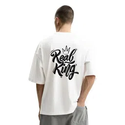 Fashnobic Men Typography Printed Round Neck Cotton Oversized T-shirt-picture-35