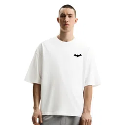 Fashnobic Printed Drop-Shoulder Sleeves Round Neck Oversized Cotton T-shirt-picture-21