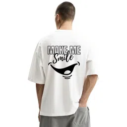 Fashnobic Typography Printed Round Neck Oversized Cotton T-shirt-picture-20