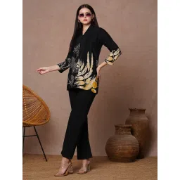 Fashor Black Muslin Printed Shirt image 5