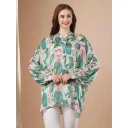 Fashor Mint Green Regular Fit Printed Kurti-picture-43