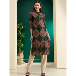 FASHOR Women Ethnic Motifs Printed Indie Prints Kurta-image-15