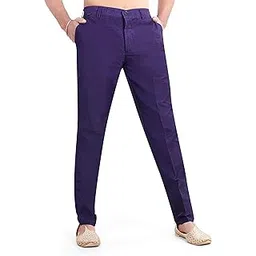 fashtastic Men's Navy Blue Silk Pant Style Pajama/Silk Ankle Pant/Ethnic Pant-picture-22