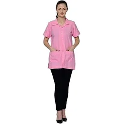 fashtastic Unisex Pink HalfSleeve Lab Coat-picture-41