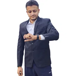 fashyy Men Solid Single Breasted Festive & Wedding Blazer image 4