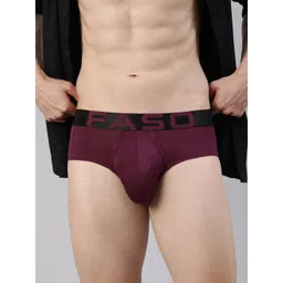 FASO Mid-Rise Basic Briefs FA3014-SQ-BURGUNDY-picture-20