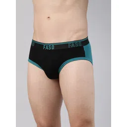 FASO Mid-Rise Ultrasoft Cotton Briefs FA1505-SQ-DKTEALGRN image 5