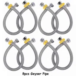 Fastgear 24 inch Stainless Steel Silver Connection Pipe, FG046 (Pack of 8)-picture-35