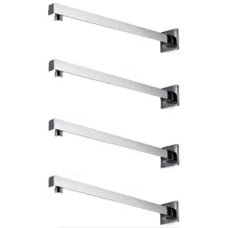 Fastgear 9 inch Stainless Steel Chrome Finish Silver Wall Mounted Overhead Shower Arm, FG3250 (Pack of 4)-picture-20