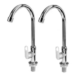 fastgear GENERIC Sink Tap Brass & Steel Chrome Finish Silver, FG961 (Pack of 2)-picture-11