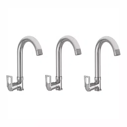 Fastgear Kubix Sink Tap Brass Chrome Finish Silver, FG1244 (Pack of 3)-picture-18