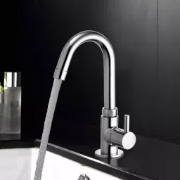 fastgear GENERIC Sink Tap Brass & Steel Chrome Finish Silver, FG1503 image 2