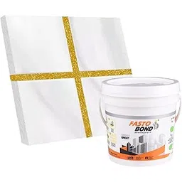 FASTO BOND Resin Epoxy Grout - 1 Kg-3 Kg & 5 Kg - Goldan_ Glitter-Sparkle Colors Tile Grout_Fastobond | 3 Components Only | Premixed Glitter For Uniform Finish (3 Kg, Yellow Golden), 1 Bucket-picture-25