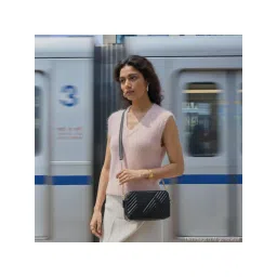 fastrack accessories Fastrack Black Stitchplay Sling Bag for Women-picture-39