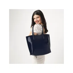 fastrack accessories Fastrack Navy Blue Party Tote Bag for Women-picture-28