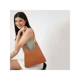fastrack accessories Fastrack Women Structured Tan Shoulder Bag-picture-18