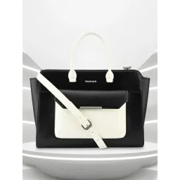 Fastrack Black & White Solid Large Satchel Handbag-picture-47