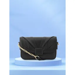 Fastrack Black Faux Leather Solid Sling Handbag-picture-26