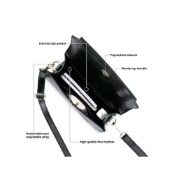 Fastrack Black Solid Small Sling Handbag image 4