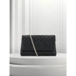 Fastrack Black Textured Medium Sling Handbag-picture-10