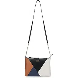 fastrack Colour blocked Structured Sling Bag for Women, Girls and Ladies | with Semi Chain Sling Strap | Slings for Casual Carry | Ladies Purse Handbag-picture-16