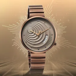 Fastrack Groove Quartz Analog with Date Beige Dial Girls Stainless Steel Watch-picture-14