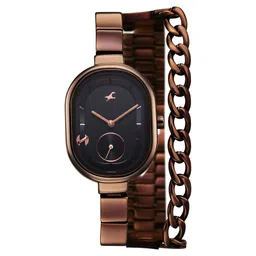 Fastrack Maximinimal Quartz Analog Black Dial Stainless Steel Strap Watch for Girls-picture-33