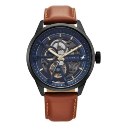 Fastrack Men Brass Dial & Leather Straps Analogue Automatic Motion Powered Watch 3318NL01-picture-14