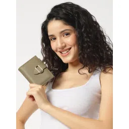 Fastrack Olive Buckle Flap Bi-Fold Wallet-picture-19