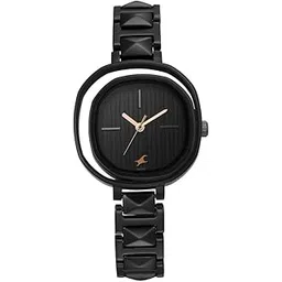 fastrack Opulence Quartz Analog Black Dial Metal Strap Watch for Girls-NS6276NM01/NT6276NM01-picture-47