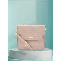 Fastrack Pink Textured Medium Sling Handbag-picture-15