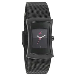 Fastrack Pulse Quartz Analog Black Dial Stainless Steel Strap Watch for Girls-picture-30