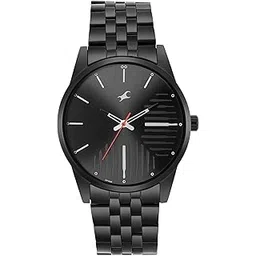 Fastrack Stainless Steel Analog Black Dial Men Casual Watch, Bandcolor-Black/NT3277NM02 image 1