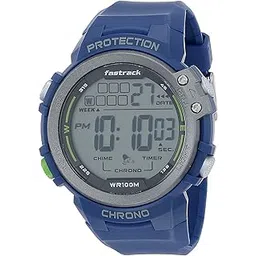 fastrack Streetwear Digital Grey Dial Silicone Strap Watch for Men-NS38068PP02-picture-54