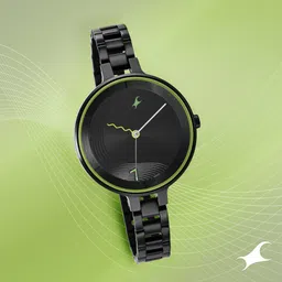 Fastrack Stunners Quartz Analog Black Dial Metal Strap Watch for Girls-picture-16