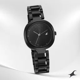 Fastrack Stunners Quartz Analog Black Dial Stainless Steel Strap Watch for Girls-picture-32
