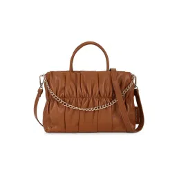 Fastrack Tan Textured Medium Satchel-picture-45