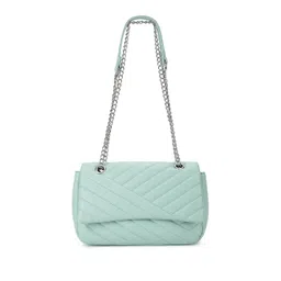 Fastrack Textured PU Bowling Sling Bag with Quilted-picture-29